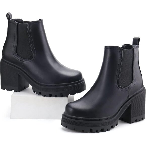 Stylish Women's Platform Ankle Boots - Perfect for Work & Casual Outings - Picture 6 of 6